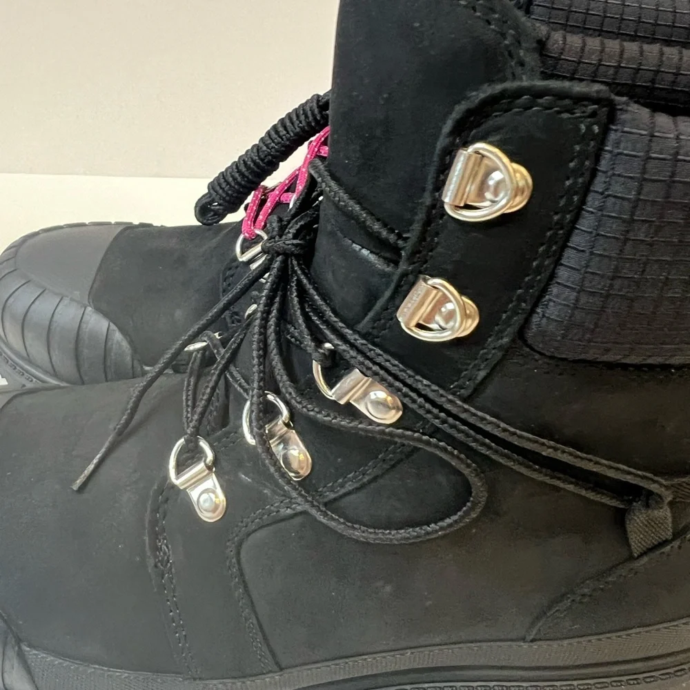 NWOT Timberland Black Leather Boots with Pink and Black Lace Options Included - Picture 12 of 15